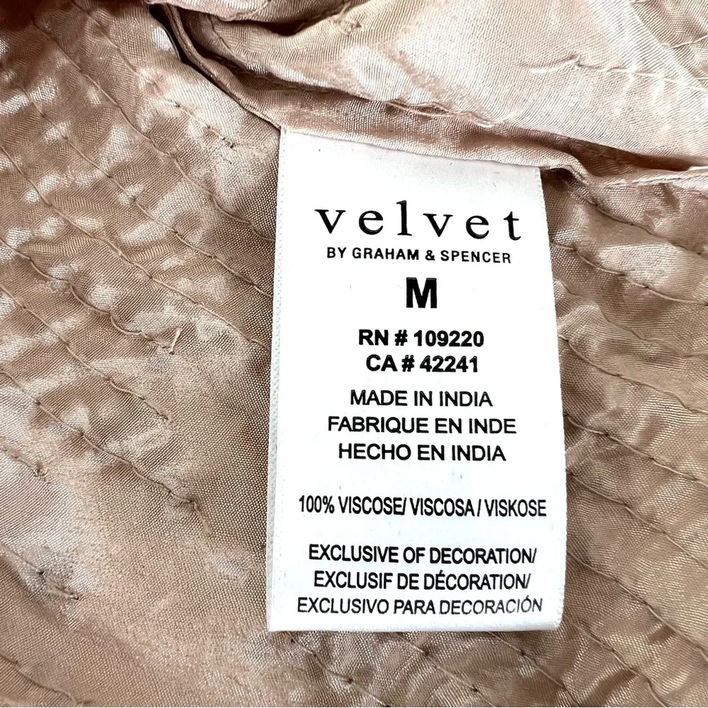 ANTHROPOLOGIE x Velvet Jonelle Beaded Sequins Viscose Boho Top Blouse Sz M NWT - Picture 12 of 14